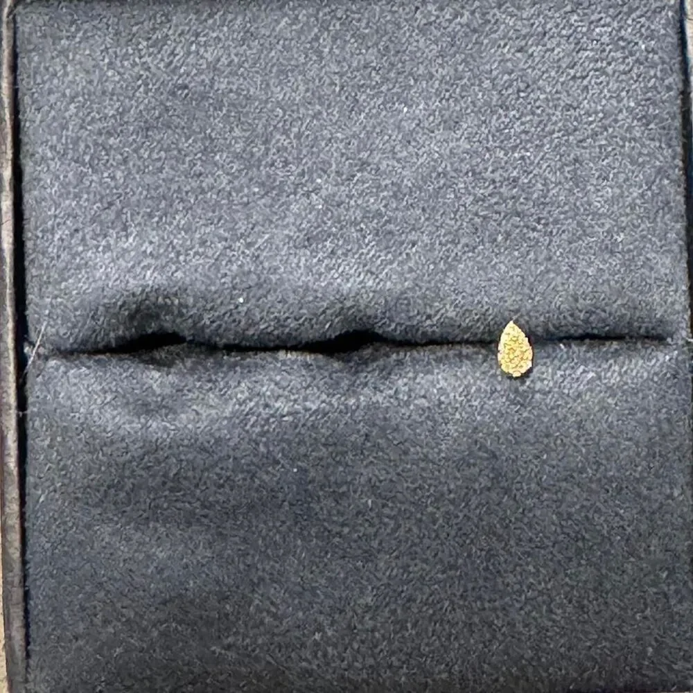 Mejuri Gold Diamond Pave Pear Stud Earring - Picture 2 of 2